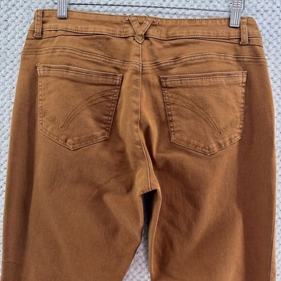 Democracy Jeans Womens 6 Brown Flex-ellent Mid Rise Straight Leg Festival Rodeo - Picture 8 of 16